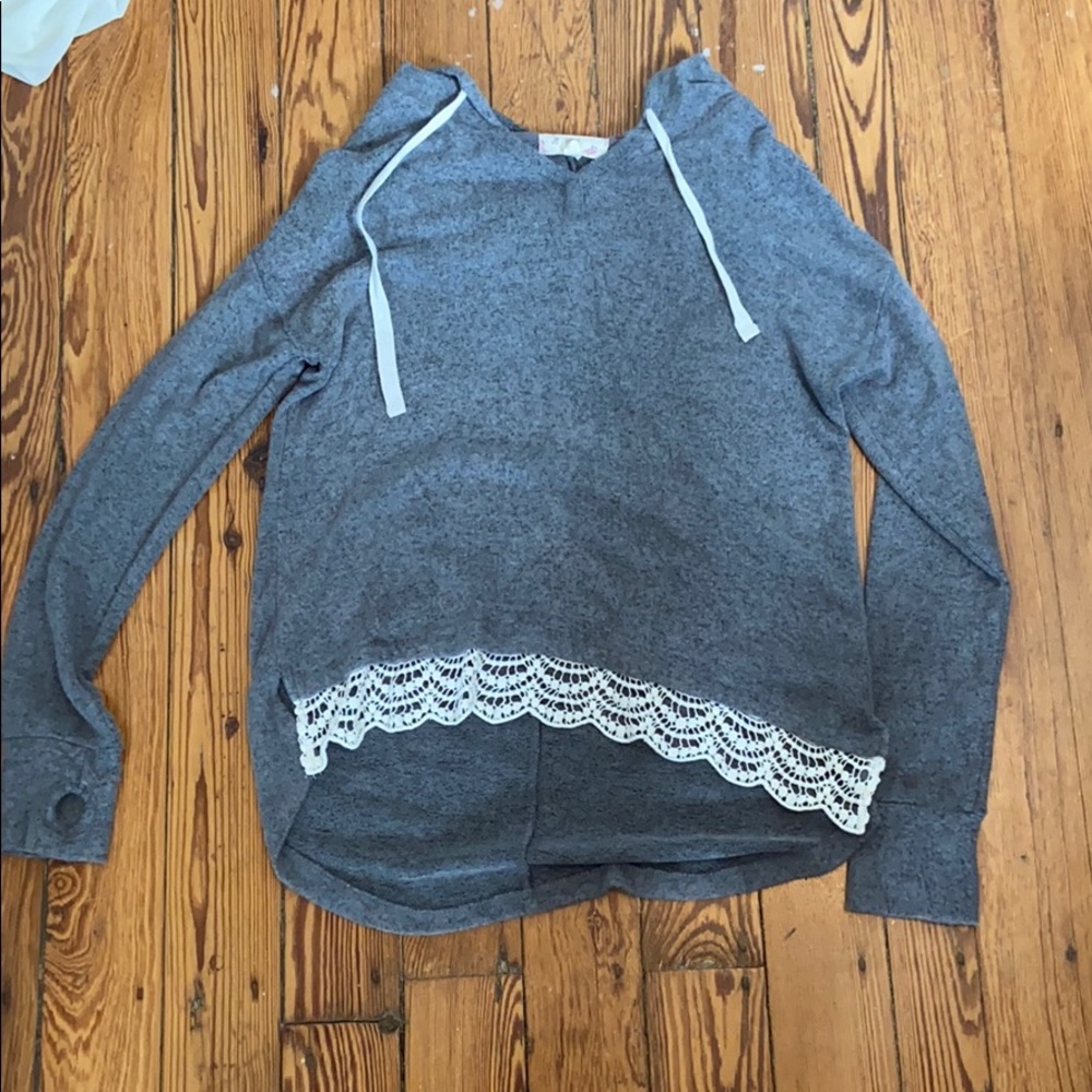 Grey hooded sweater